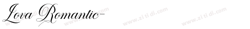 Lova Romantic字体转换